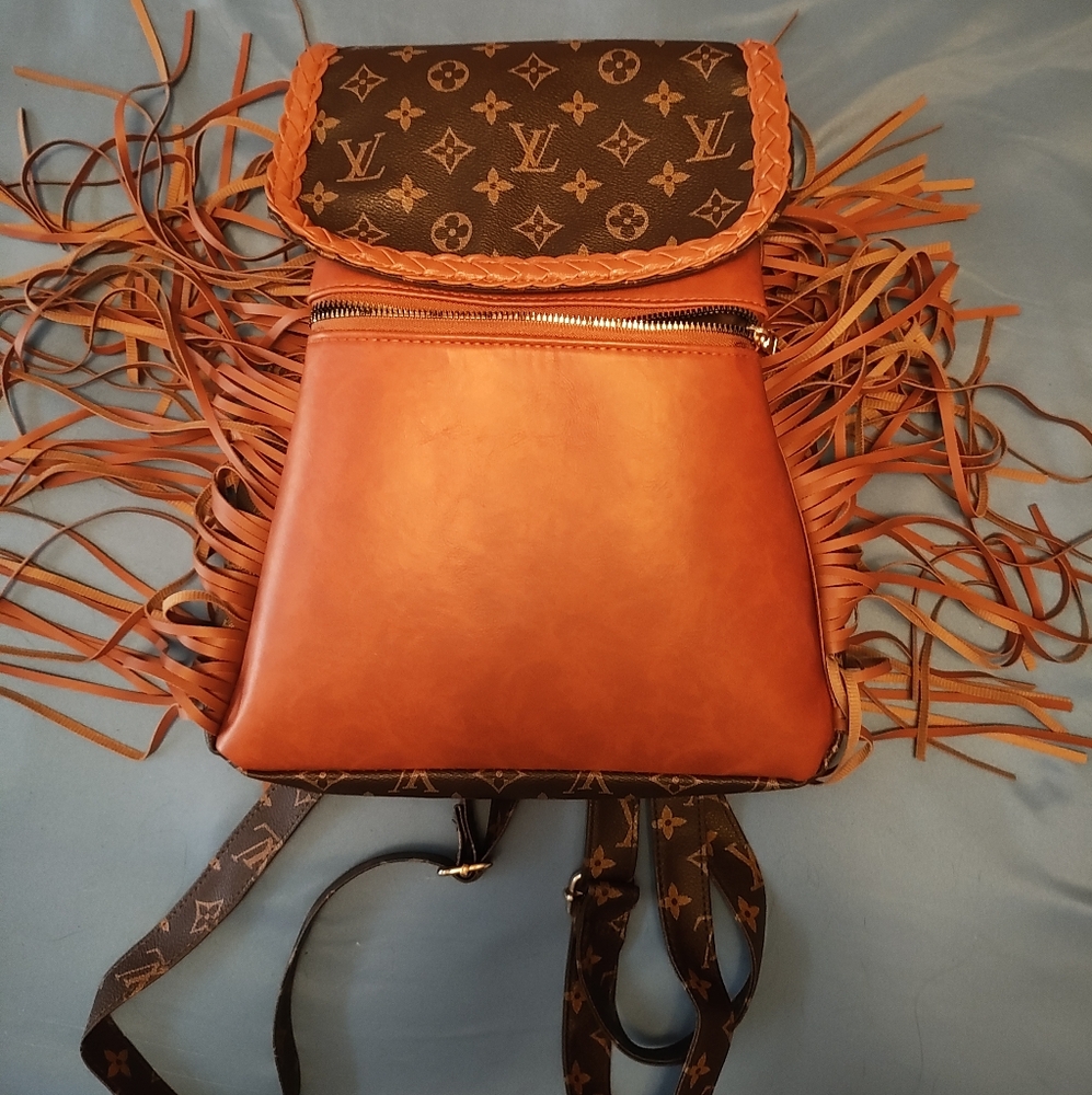 Leather Fringe Backpack